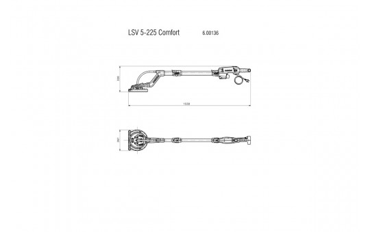 Снимка Шлайф за стени и тавани 500W ø225mm METABO LSV 5-225 COMFORT