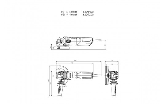 Снимка Ъглошлайф 150mm 1550W рег. обороти METABO WEV 15-150 QUICK