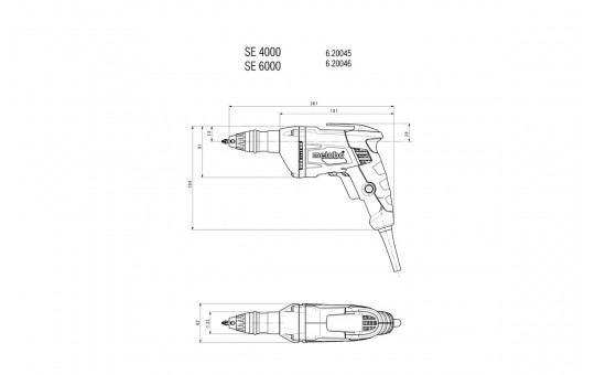 Снимка Винтоверт електрически 600W 4000об/мин METABO SE 4000