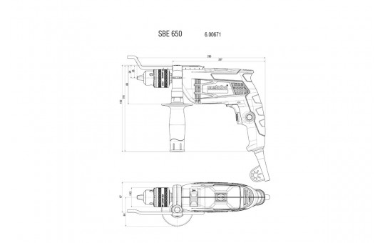 Снимка Бормашина ударна 650W METABO SBE 650 SSBF