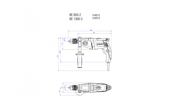 Снимка Бормашина 850W METABO BE 850-2 ZKBF