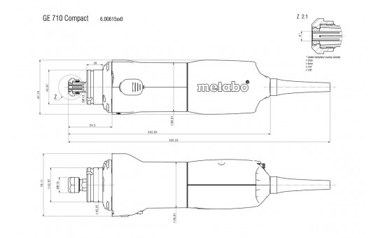 Снимка Шлайф прав 710W рег. обороти METABO GE 710 COMPACT