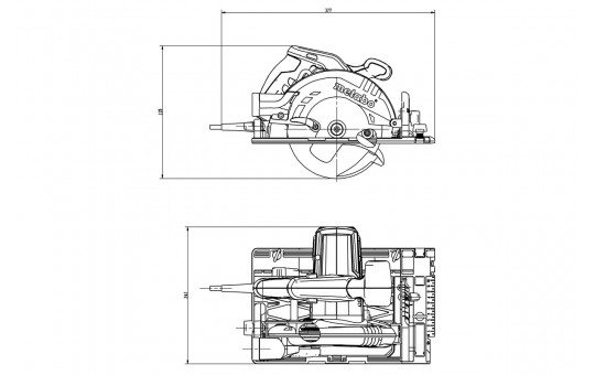 Снимка Циркуляр ръчен ø160 1200W METABO KS 55 FS