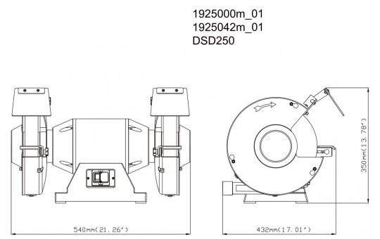 Снимка Шмиргел 900W 250mm METABO DSD 250 трифазен