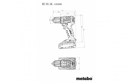 Снимка Винтоверт акум. 18V 60Nm METABO BS 18 L  BL 2x2.0AH