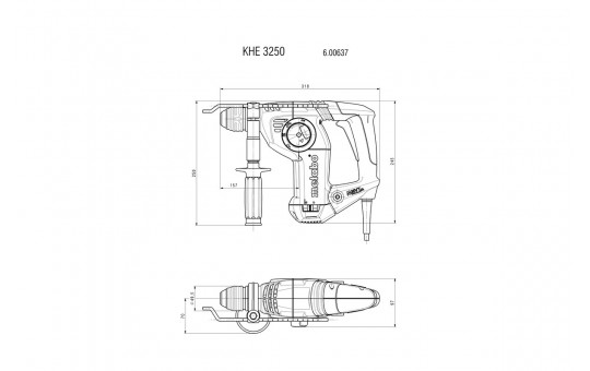 Снимка Перфоратор 800W 32mm METABO KHE 3250