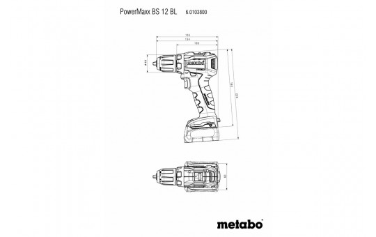 Снимка Винтоверт акум. 12V 45Nm METABO POWERMAXX BS 12 BL 2x2Ah