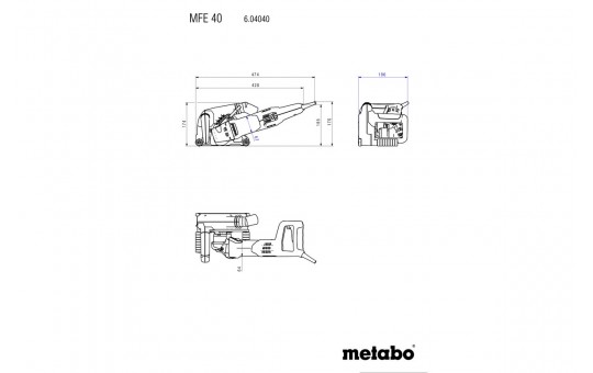 Снимка Фреза за канали 1900W METABO MFE 40