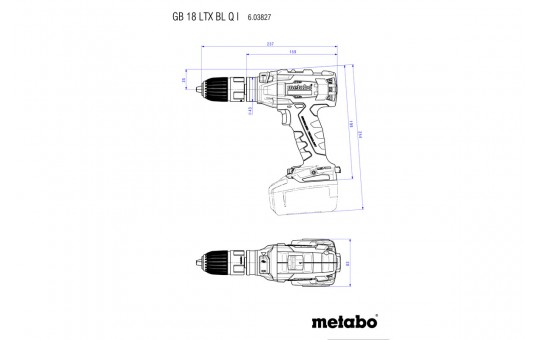 Снимка Резбонарезен винтоверт акум. 18V 120Nm METABO GB 18 LTX QI 2x5.2 Ah