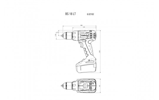 Снимка Винтоверт акум. 18 V 60Nm METABO BS 18 LT SOLO