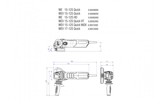 Снимка Ъглошлайф 125mm 1550W METABO WE 15-125 QUICK