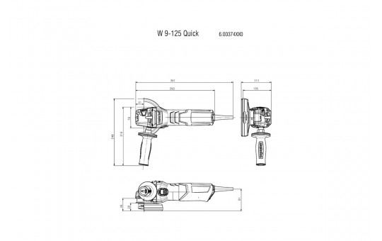 Снимка Ъглошлайф 125mm 900W METABO W 9-125 QUICK