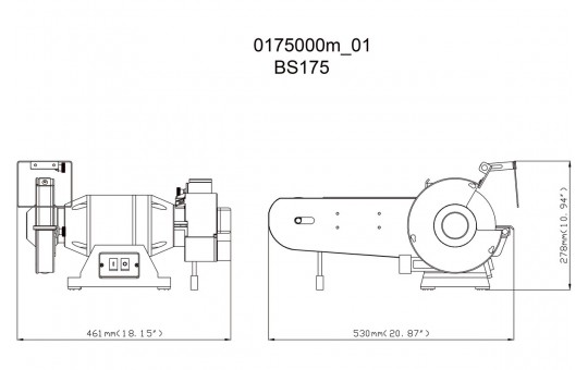 Снимка Комбиниран шмиргел + лентов шлайф  175 mm 500W METABO BS 175