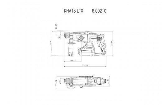 Снимка Перфоратор акум. 24mm METABO KHA 18 LTX SOLO